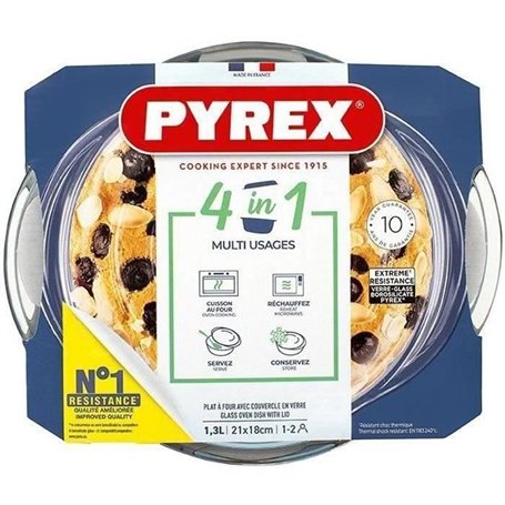 Cocotte - PYREX - 1450098 - Ronde - En verre borosilicate - 1
