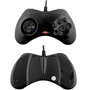 Link-e : 2 X Manette de Jeu Sega Saturn Noire à Connexion USB Compatible PC/Mac