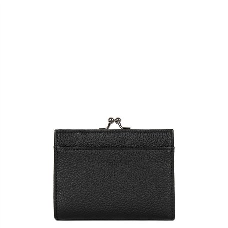 Lancaster | Foulonné PM - Porte-Monnaie Cuir de Vachette Grainé Noir