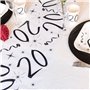 CHEMIN de table Anniversaire Blanc 20 ANS