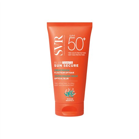 SVR - Sun Secure Blur Teinté SPF50+ - Crème mousse solaire teintée effet flouteur optique – Pprotection UVA