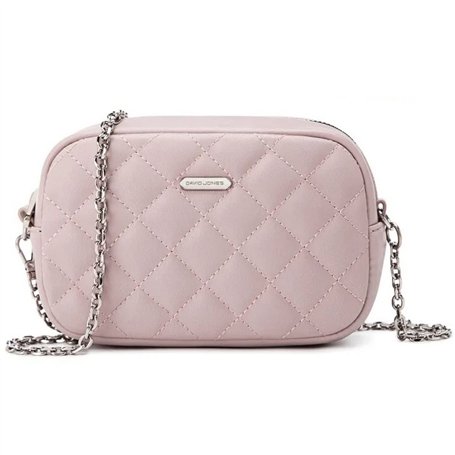 David Jones - Petit Sac Bandoulière Matelassé Femme - Mini Sac à Main Chaînes Porté Epaule Simili Cuir PU - Besace Sacoche Poche