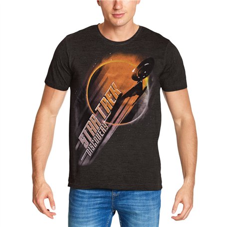 Star Trek T-Shirt des Hommes Gris Eclipse USS Discovery - S