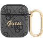 Guess GUA24GSMK Coque pour AirPods Gris 4G Script Metal Collection