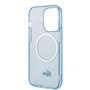 Lacoste LCHMP15LULOLB Coque pour iPhone 15 Pro 6,1" Bleu Coque rigide transparente
