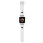 KARL LAGERFELD KLAWMSLKCNH Bracelet de montre en caoutchouc 3D pour Apple Watch 38/40/41 mm Blanc