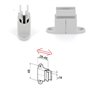 cyclingcolors Clip bloqueur de manivelle volet Roulant réglable gris Support Guide Manette Plastique 14mm Universel fenêtre Mur