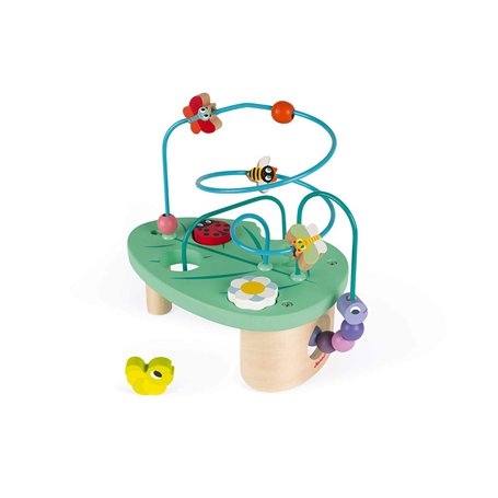 Janod - Caterpillar and Co Looping - Wooden Early - Learning Toy - Educational Game - Fine Motor Skills - 12 Months - J08253