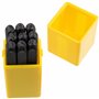 AERZETIX - C45939 - Lot/Jeu/Kit de 9 Chiffres pour Gravure de 0 à 8 à Frapper 5mm - Boîtier/Support pour Poinçons - Tampon/Symbo