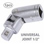 AERZETIX - C68544 - Adaptateur cardan 1/2" de douille à tête articulée pour clé à cliquet - en acier CR V50BV30 - couleur argent