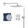 Ensemble de douche encastré - 1 jet - Mitigeur thermostatique - GROHE - 34881000 - Gris