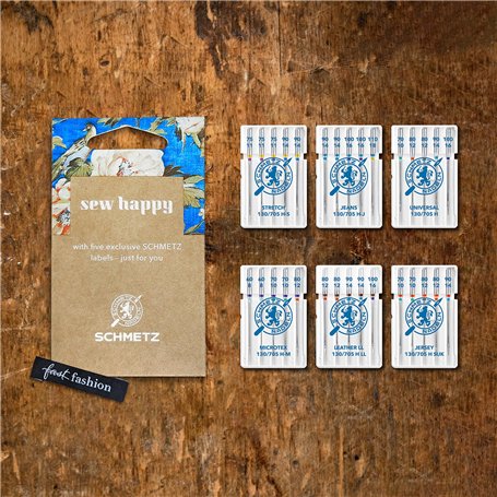 SCHMETZ | 30 Aiguilles pour machines à coudre | Maxi Starter Set | pour les matériaux les plus courants | Assortments | Avec 5 é