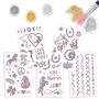 Depesche 12657 Miss Melody Night Horses - Kit de Tatouage Scintillant pour Enfants avec 41 Tatouages adhésifs, 1 Pinceau et 3 po