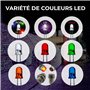 LUMETHEUS Lot de 20 douilles LED en métal argenté 3 mm – Support pour diodes électroluminescentes avec anneaux de montage fileté