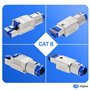 HB-DIGITAL 1 fiche réseau CAT 8.1 RJ45 à sertir pour câble de pose Ethernet LAN sans outil - Contacts plaqués or - Entièrement b