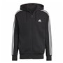 Sweat à capuche homme Adidas Essentials French Terry 3 bandas Noir