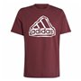 T-shirt à manches courtes homme Adidas Fld Bos Marron Bordeaux