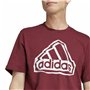T-shirt à manches courtes homme Adidas Fld Bos Marron Bordeaux