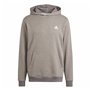 Sweat à capuche homme Adidas Seasonal Essentials Melange Hoodie Marron Beige
