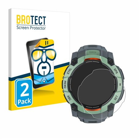 brotect Protection Ecran pour Garmin Instinct 3 AMOLED (45 mm) (2 Pièces) - Film Protection Ultra Clair