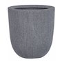 Cache-pot Pot à Plantes Rond 31 cm Gris Résistant aux Intempéries Parfait pour Intérieur et Extérieur au Style Moderne et Scandi
