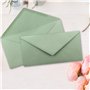 Lot de 75 enveloppes à lettre - Eucalyptus (vert) - DIN long - 110 x 220 mm (11 x 22 cm) - Fermeture humide sans fenêtre - Idéal
