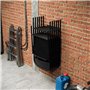 QLS Support mural en acier pour chaises de jardin pliantes - Noir