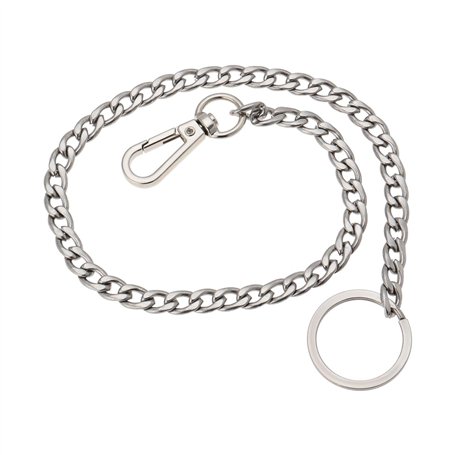 EMSea 1 Pièce Porte-clés Long en Acier Inoxydable Chaîne de Pantalon Portefeuille Chaîne à Pression pour Chapeau de Vélo Décorat