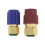 VGOL 2pcs Adaptateur R12 à R134A Adaptateur de Conversion Côté Bas et Côté Haut Connecteur Rétro R12 à R134A Compatible avec la