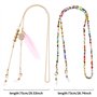 VGOL 2pcs Plume Lunettes de Soleil Chaîne Perle Chaîne de Lunettes Antidérapant Chaîne de Lunettes Porte-lunettes Chaîne Lunette
