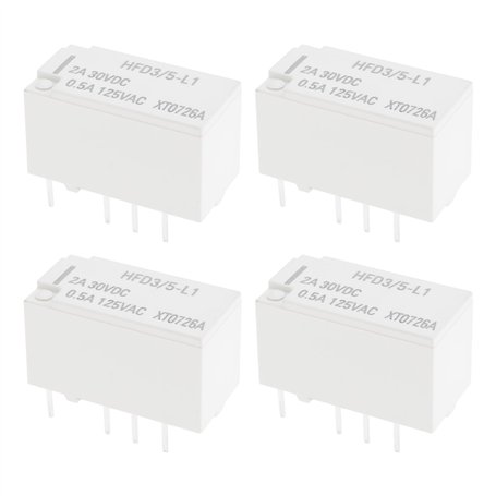ECSiNG Lot de 5 relais de signal PCB 2 A 5 V DC HFD3/005-L1 pour circuits de contrôle de microprocesseur