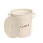 Harbour Housewares Le Compost Industriel Bin - Style Vintage de Cuisine en Acier de Stockage Bucket - Amovible intérieure - Crèm
