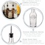 BORMIOLI ROCCO Bouteilles en Verre Officina 1825 - pour Huile d'olive/vinaigre - Bec verseur en Acier Inoxydable - 268 ML - Lot