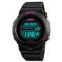 Skmei Filles Noir digital avec marqueurs de rose montre 50 m résistant à l'eau Chronomètre Alarme Parfait pour enfants de 5 à 13