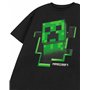 Minecraft T-Shirt Garçons Creeper Intérieur à l'intérieur Noir Speed ​​Gamer Top 9-10 Ans
