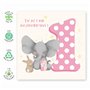 Central 23 Carte 1er Anniversaire Pour Bébé Fille – 1 An Aujourd'hui – Lapin Éléphant – Carte Anniversaire 1 An Pour Enfant Peti