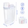 BELLE VOUS Boite en Plastique avec Gobelet de Mesure - Boite a Cereales Étanche 2 L - Boite Cereales Hermetique Sans BPA pour Ri