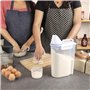 BELLE VOUS Boite en Plastique avec Gobelet de Mesure - Boite a Cereales Étanche 2 L - Boite Cereales Hermetique Sans BPA pour Ri