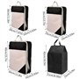 Sacoches de Compression 4 Pièces Résistant à l'eau Organisateur de Vêtements Valise Ensemble de Cubes d'Emballage de Compression