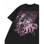 Monster High Womens T-Shirt | Ladies Fangtastic Live Tour Short Sleeve Graphic Tee in Black & Pink | Draculaura Spider Web Appar