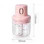 Hachoir électrique Portable sans Fil 250ml Rose
