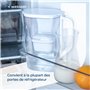 Wessper Carafe Filtrante avec Filtre, Carafe pour porte de réfrigérateur 2,7 L, Cartridges avec Charbon Actif et Résine échangeu