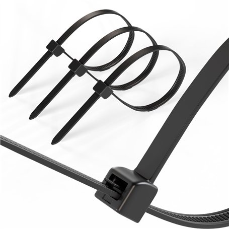 ERKO Réutilisable Serre Câbles Noir 4