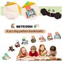 BETESSIN 8Pcs Marque-Pages Magnétique Enfant Chien Bookmark Signet Marqueurs de Livre pour Enseignant Étudiant Lecteur
