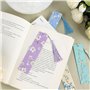 BETESSIN Lot de 12 Marque-pages Branche de Fleur en Papier avec Pompon Bookmarks Marqueur Livre Cadeau pour Enseignants Étudiant