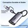 UGREEN Carte de Capture Vidéo HDMI 4K 30Hz vers USB A USB C 3.0 2K 30Hz 1080P Carte Acquisition Enregistrement Plug Play Streami