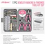 Kit d'outils de fabrication de bijoux Hi-Spec 17 pièces & ensemble de 600 accessoires et trouvailles. Pinces & fils pour bracele