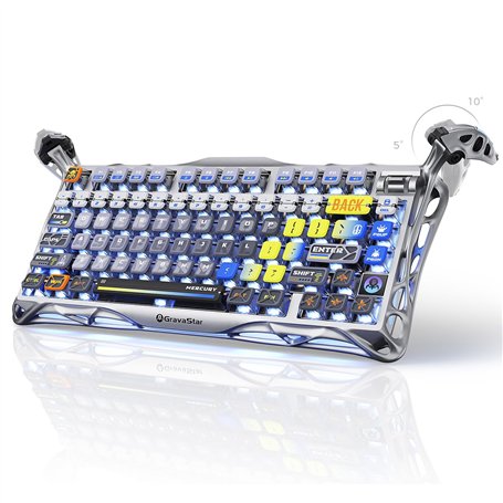 GravaStar Mercury K1 Pro Clavier de jeu BT5.0/2.4G/USB-C
