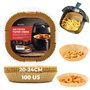 Papier cuisson air fryer 125pcs-20 cm compatible avec Cosori et Cecotec 5