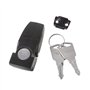 Buwei Cabinet Loquet de moraillon en métal Enduit Noir DK604 Serrure à Bascule de sécurité avec Deux clés